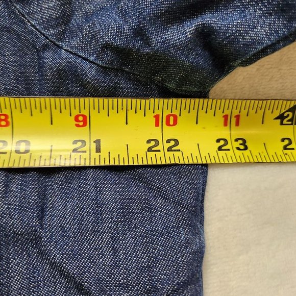 New women's J Crew Factory chambray button up shirt Peter Pan collar denim - Picture 9 of 11